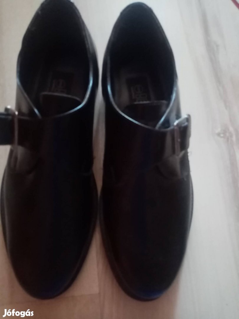 43 as Redohorm vadi új valódi bőr fekete cipő 