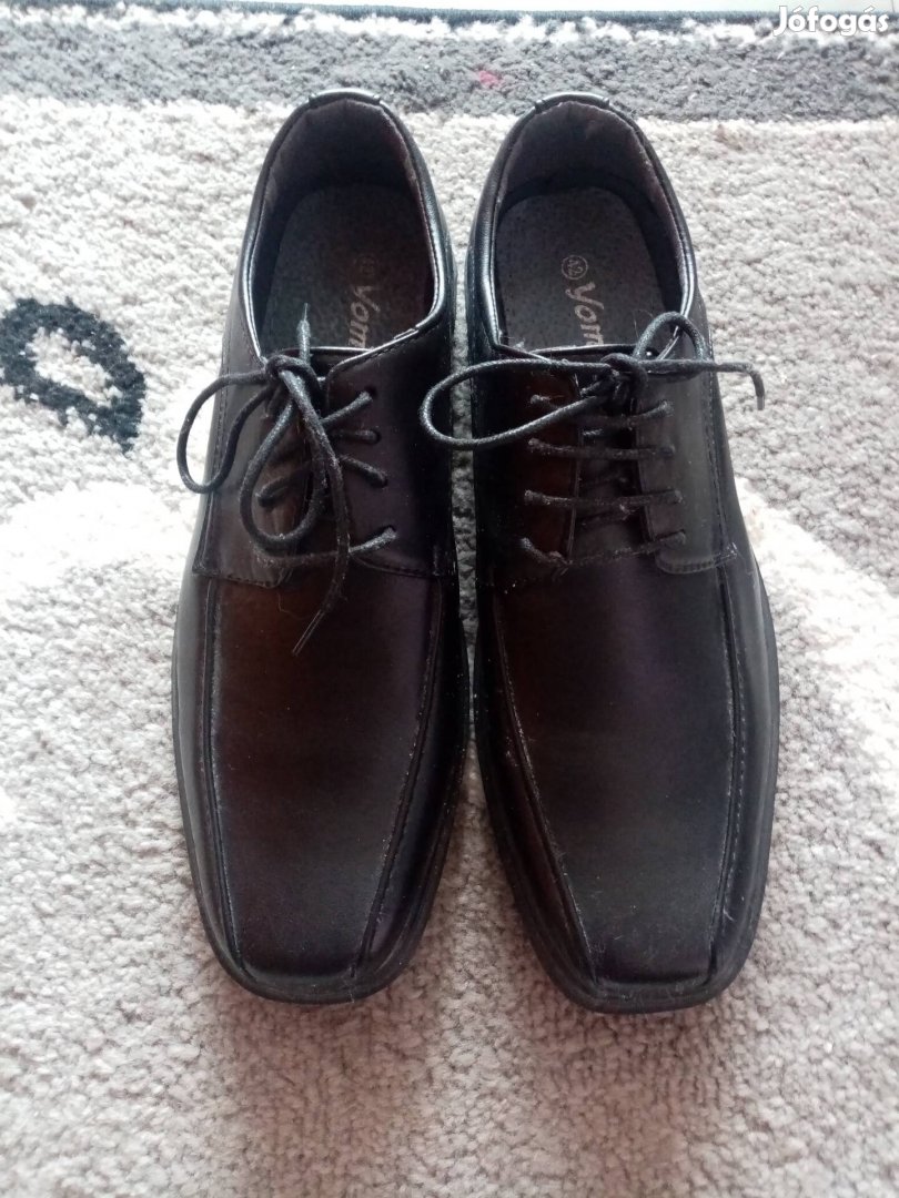 43 as alkalmi vadi új fekete fűzős puha bőr cipő 