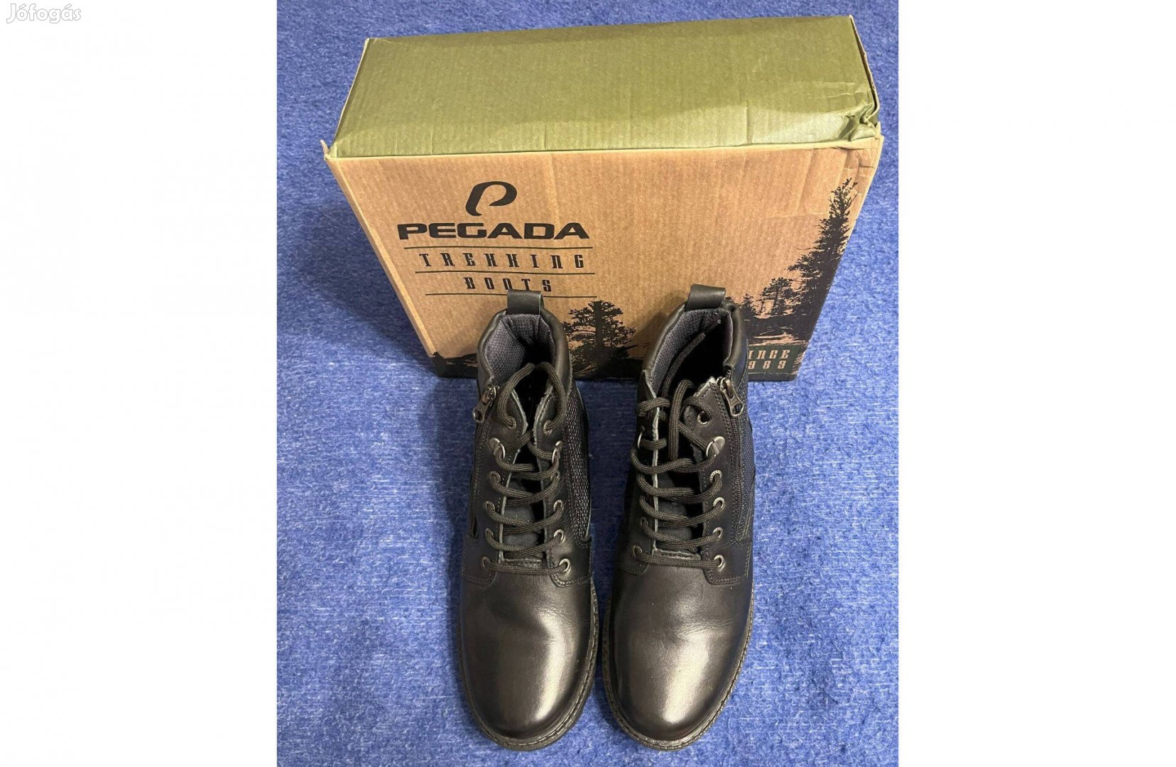 43-as méretű, bőr magasszárú cipő / csizma (Trekking boot)