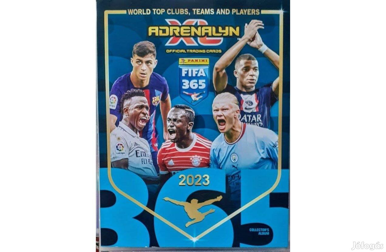 441 darab focis kártya, teljes, kigyűjtött Panini FIFA 2023 albummal