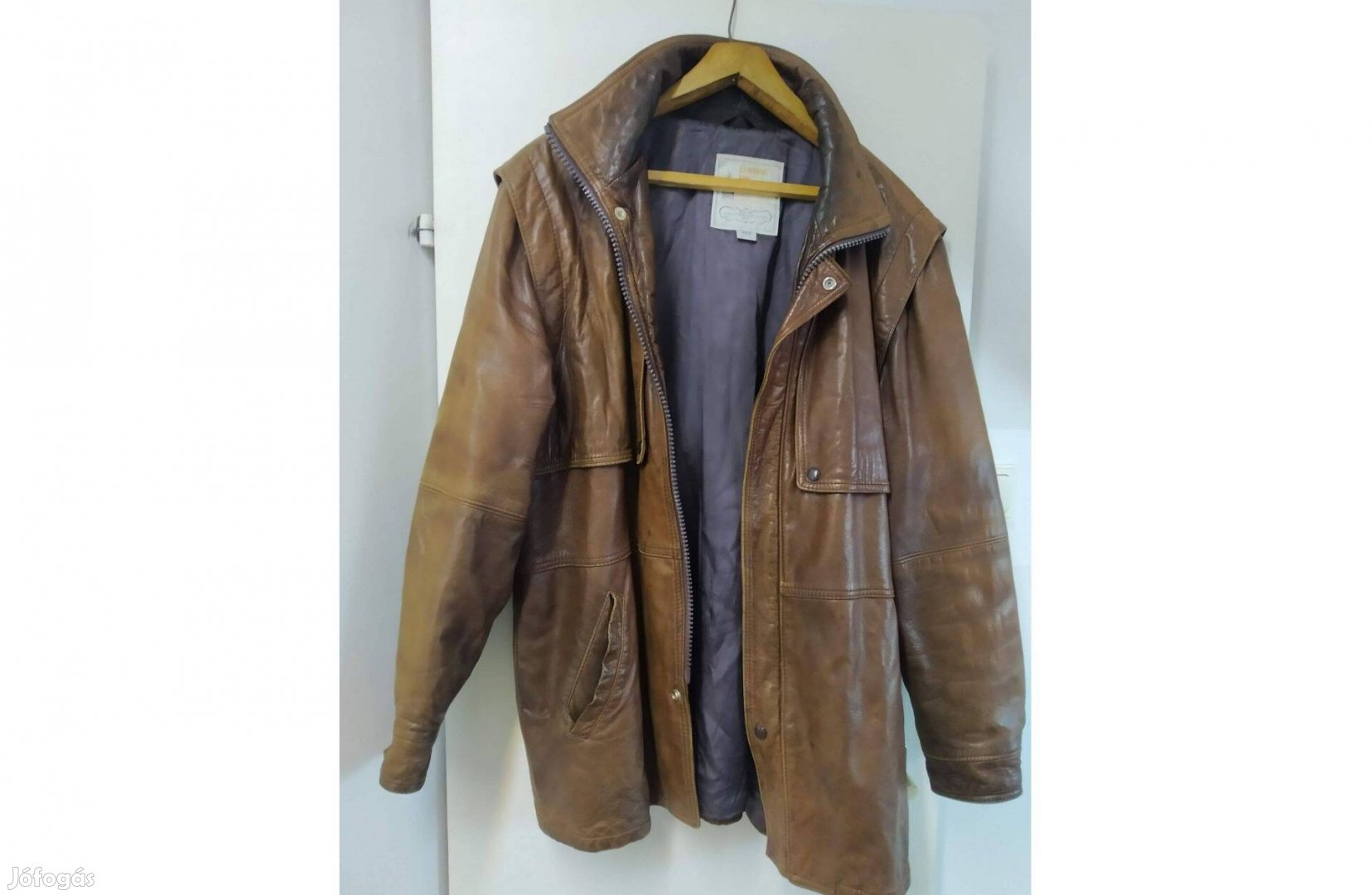 44R genuine leather Legfinomabb bőr bőrkabát London Fog Maincoats