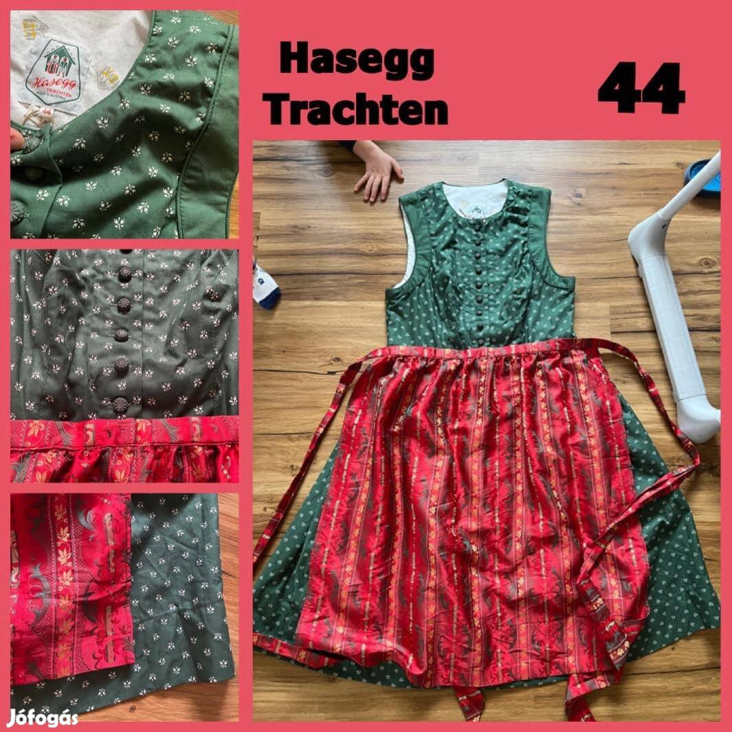 44-es piros-zöld mintás Dirndl ruha /Haasegg/