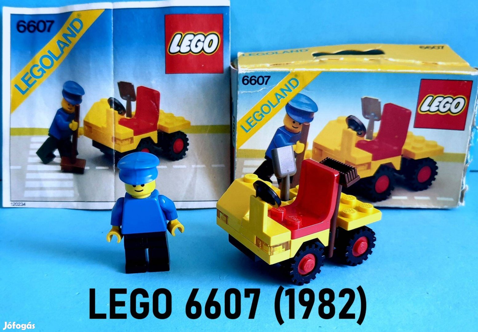 44 éves LEGO Legoland 6607 Service Truck 1982, doboz,