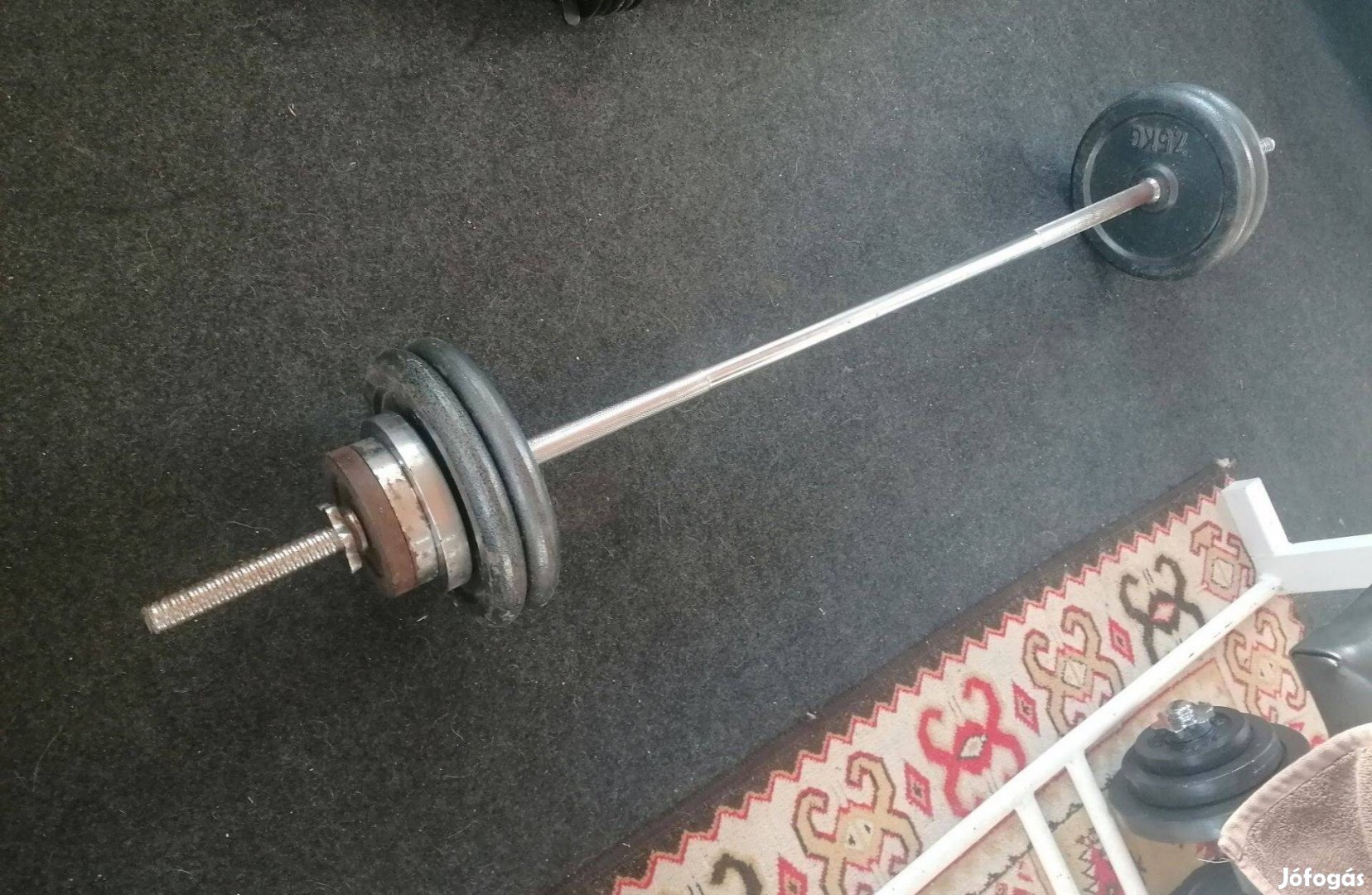 45+ kg súlyzó, kétkezes gyári súly