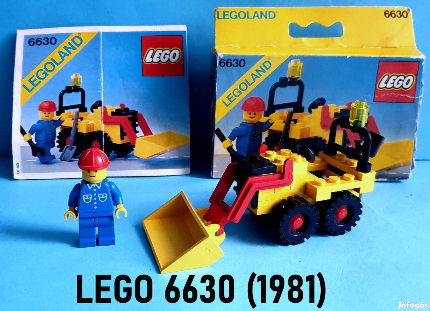 45 éves LEGO Legoland 6630 Bucket Loader 1981, doboz,