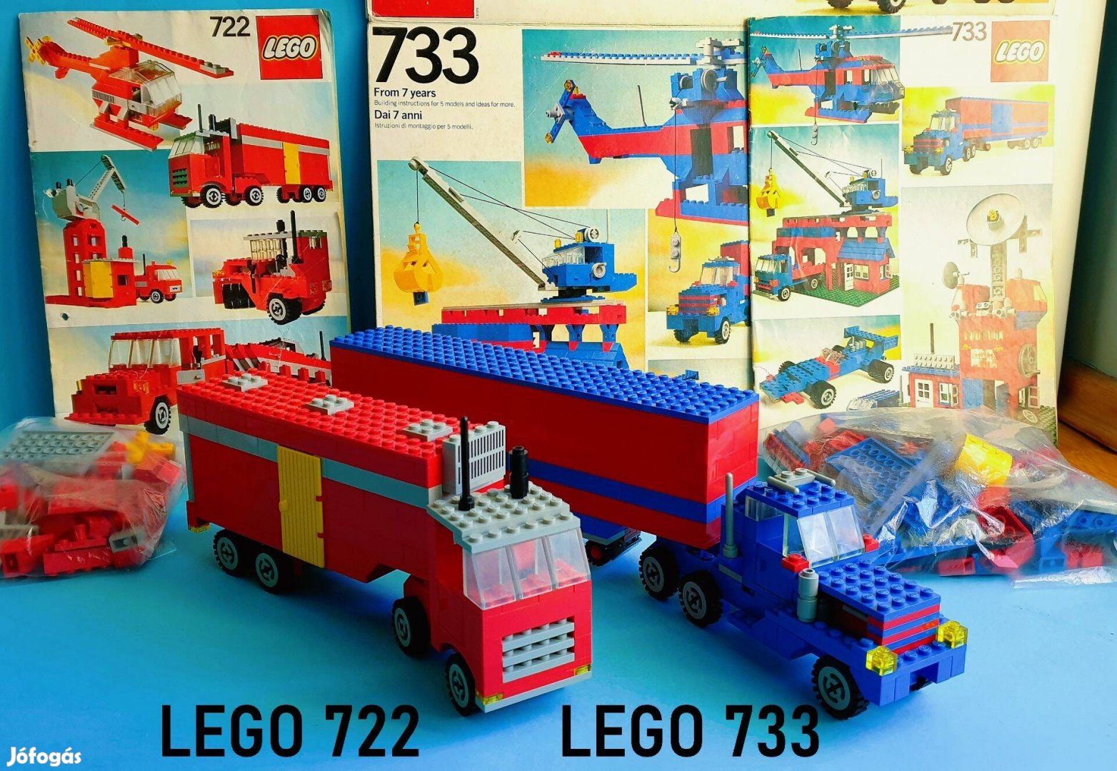 45 éves LEGO Universal Building Set 733 (1980), hiánytalan, útmutató