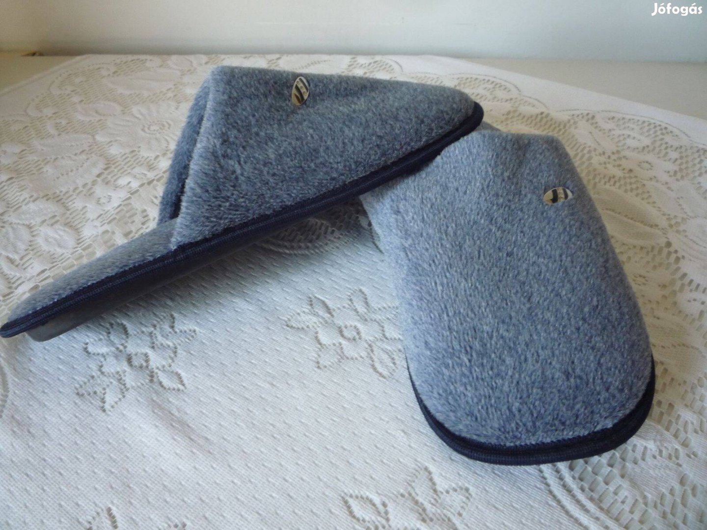 45-ös világos szürke, meleg papucs Új