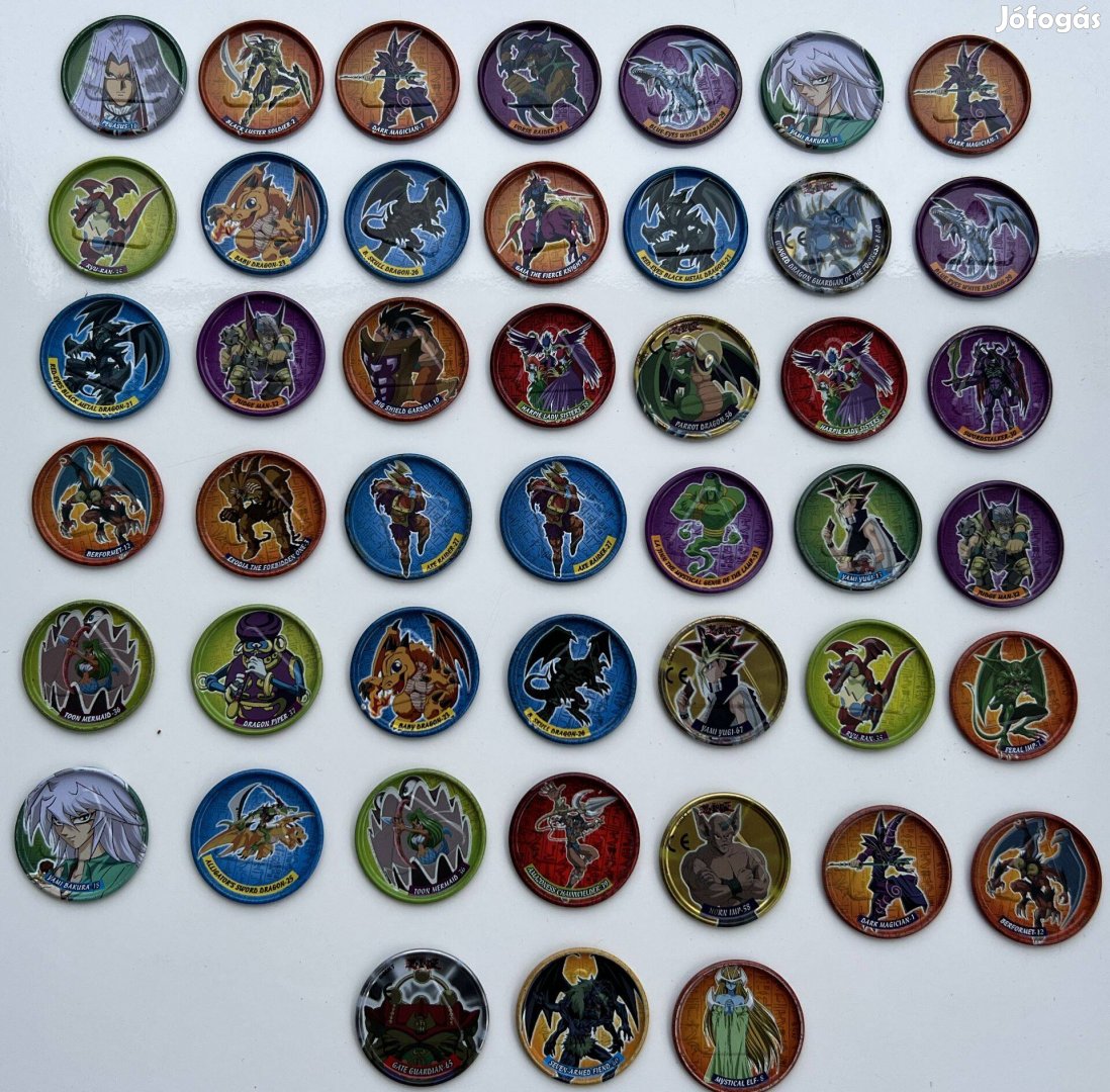 45db 1996 -os Yugioh Yu-Gi-Oh Metal fém tazo