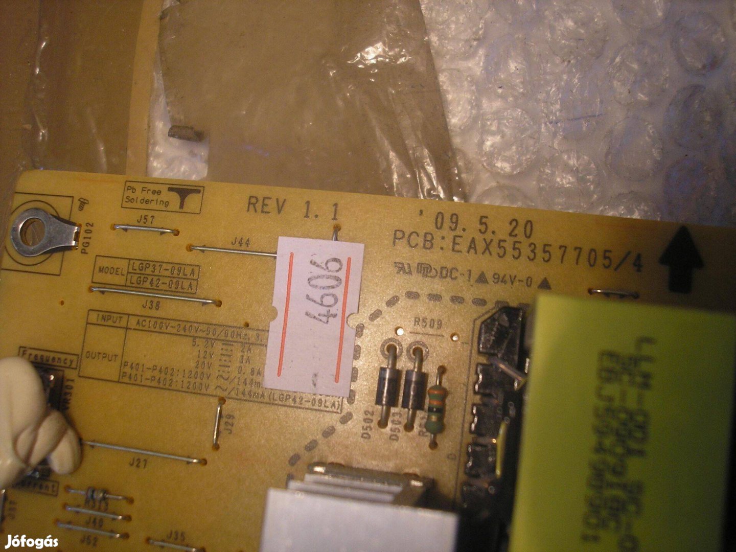 4606 LG 42LF2500 tápegység EAX55357705/4 3Pagc10001A-R Lgp42-09LA PLP