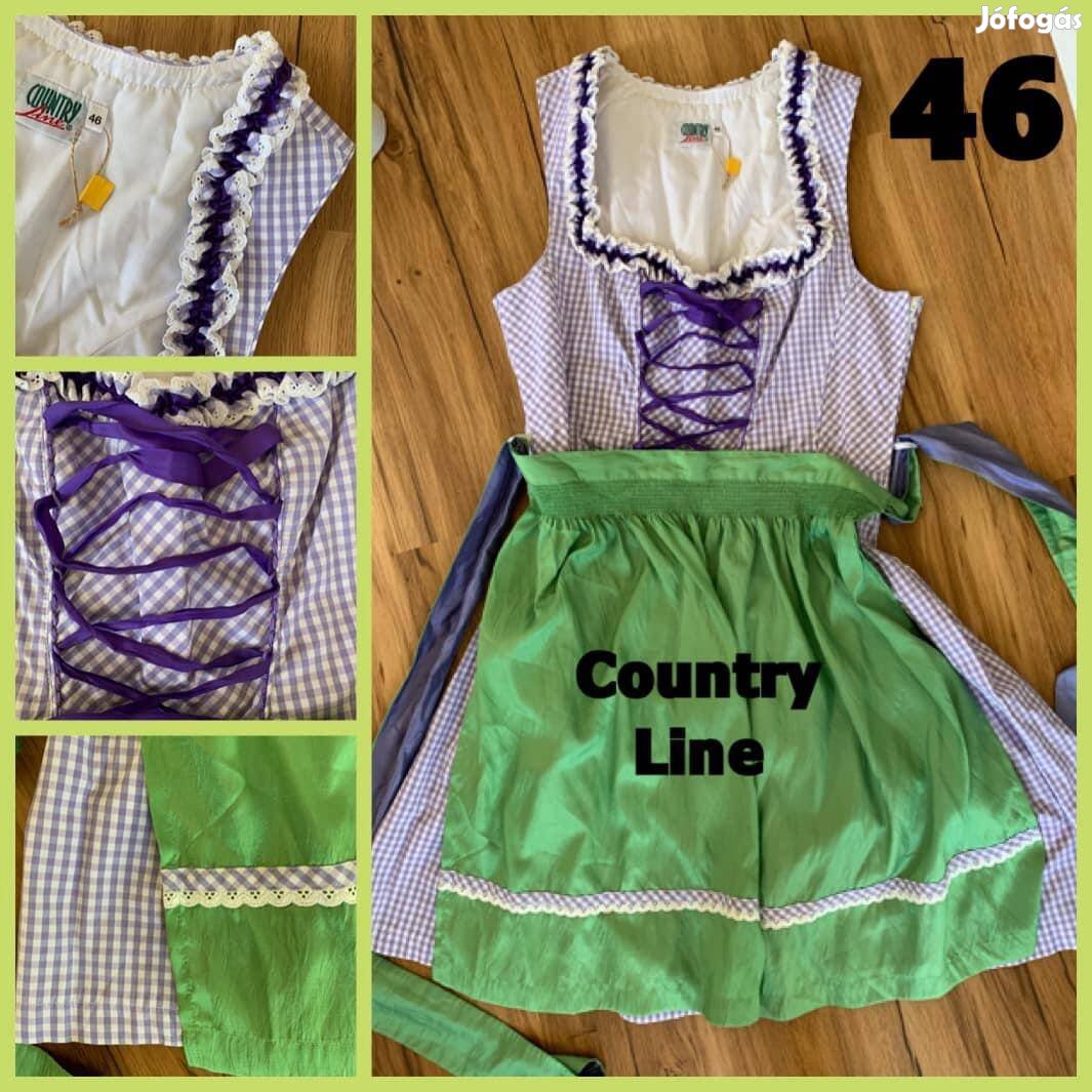 46-os lila kockás Dirndl ruha /Country Line/