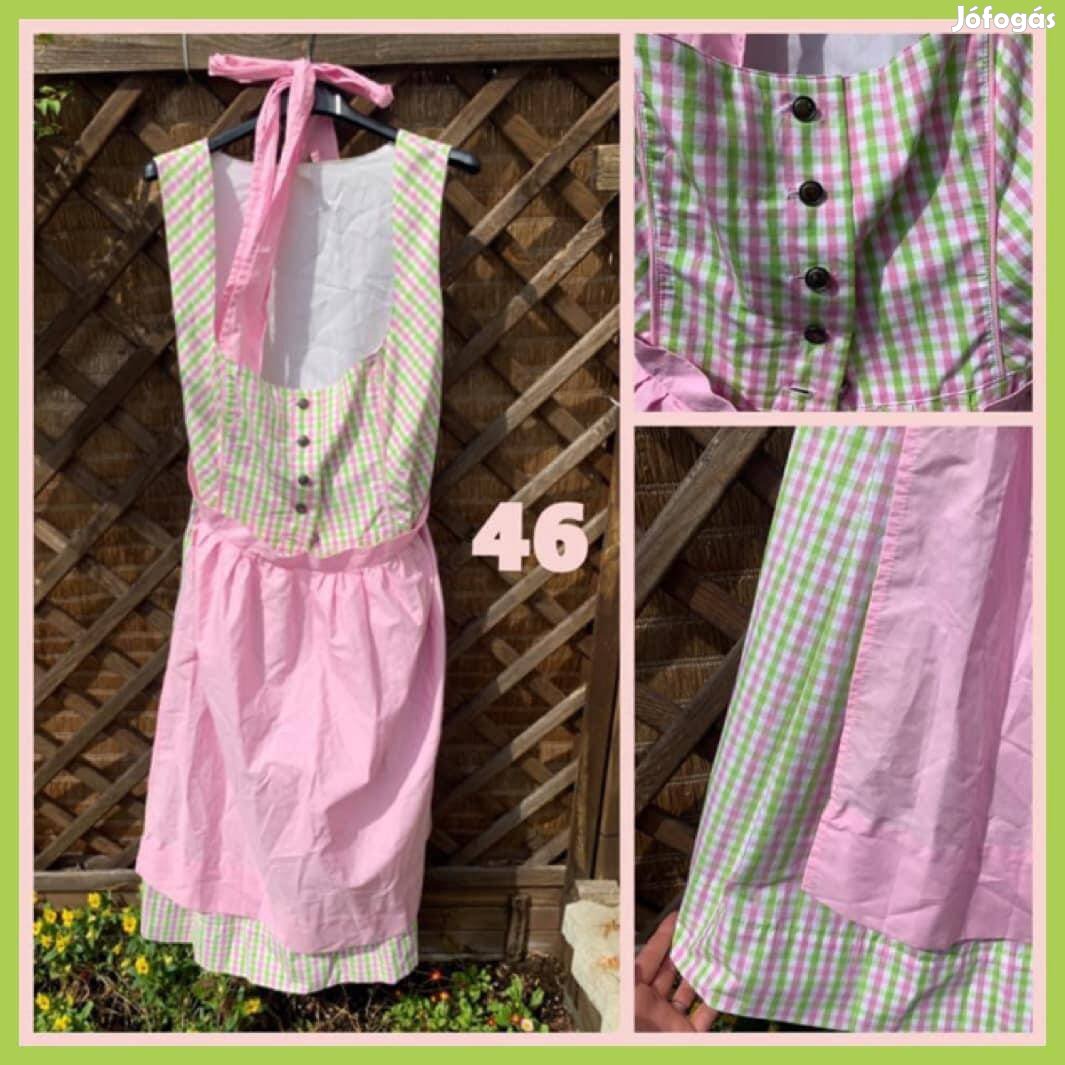 46-os világos rózsaszín-zöld Dirndl ruha