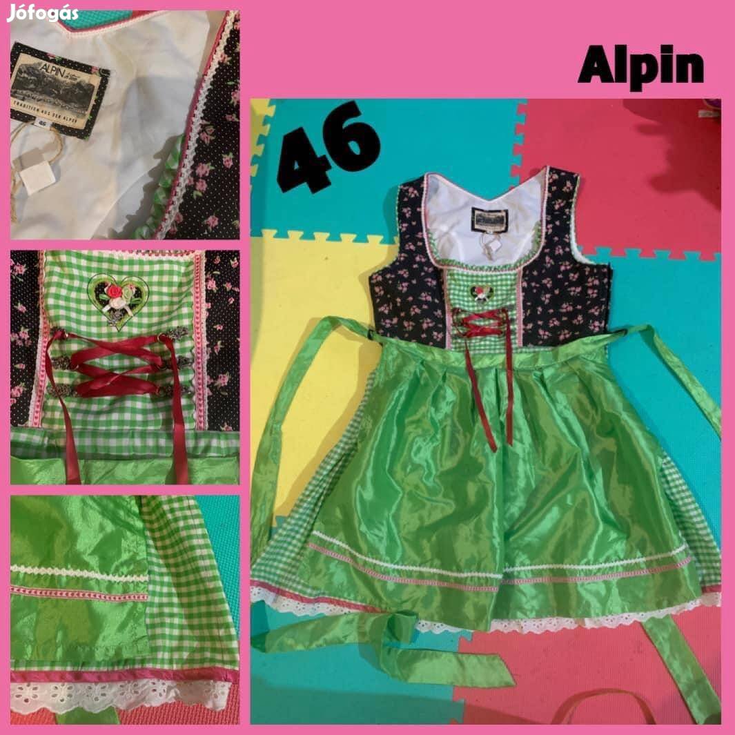 46-os zöld kockás Dirndl ruha /Alpin/