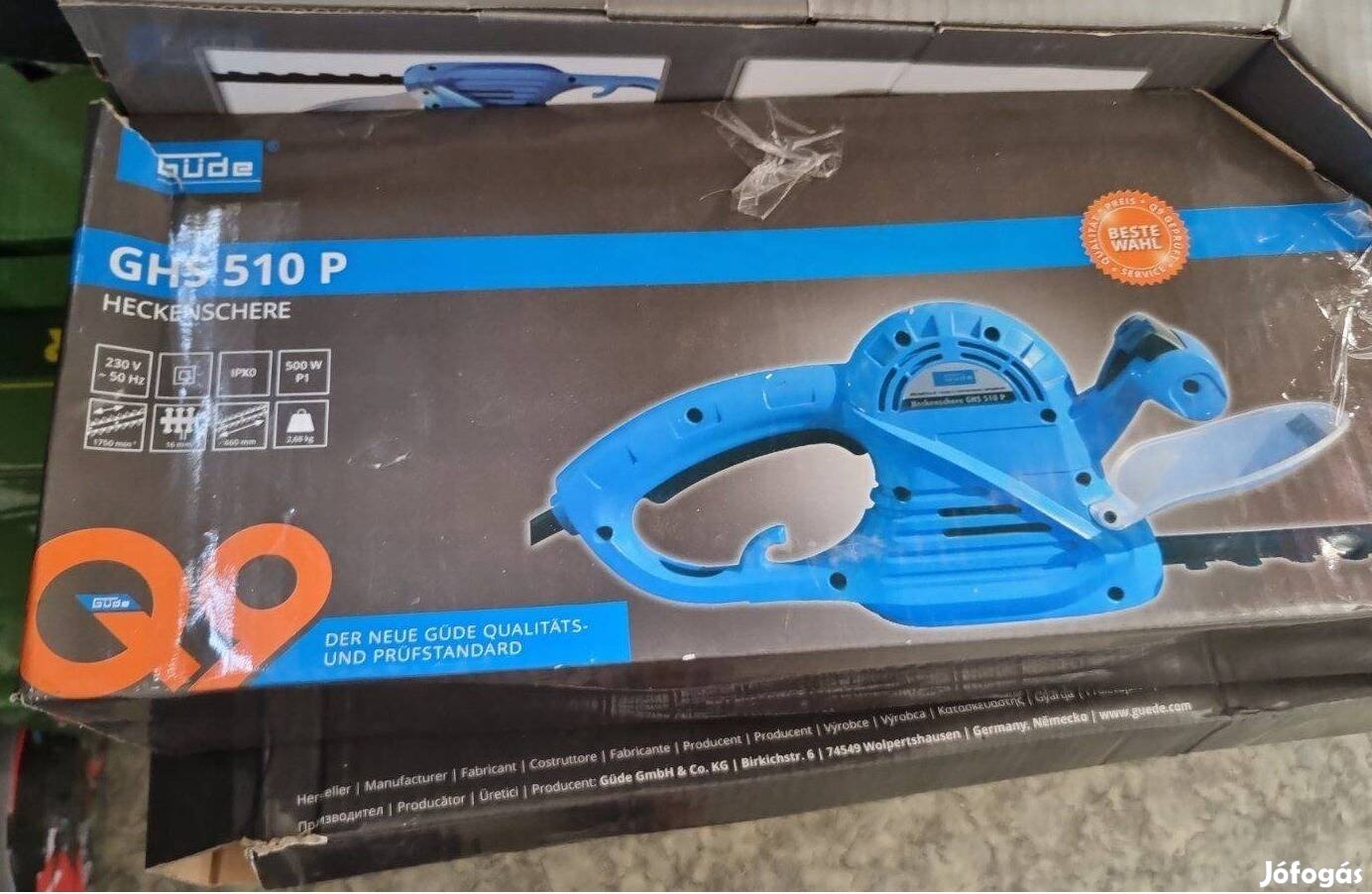 46cm vágóhosszal, 500W-os elektromos sövényvágó, sövény nyíró