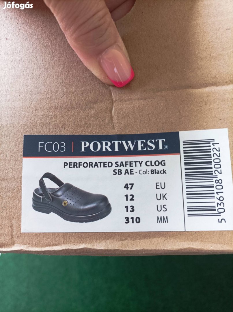 47-es Portwest fémmentés védőklumpa eladó.Új!