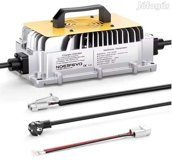 48V-os Lifepo4 Professzionális Akkumulátor Töltő 20Amper  (5925)