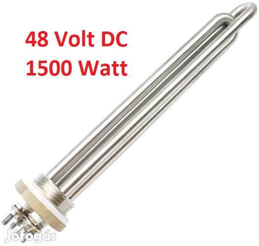 48Voltos DC 1500W-os 1"-os csatlakozású Saválló fŰtőbetét (4365