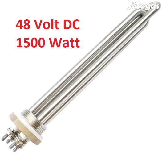 48Voltos DC 1500W-os 1"-os csatlakozású Saválló fŰtőbetét (4365