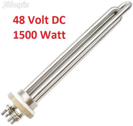 48Voltos DC 1500W-os 1"-os csatlakozású Saválló fŰtőbetét (4365