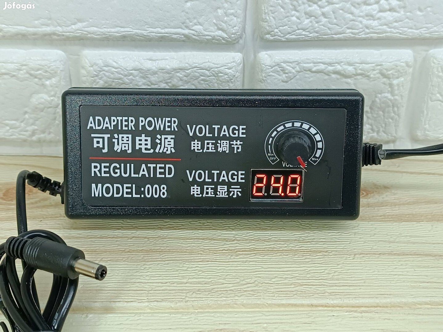 48W AC/DC 3-24V 2.0A tápegység digitális szabályozható kijelzővel, EU