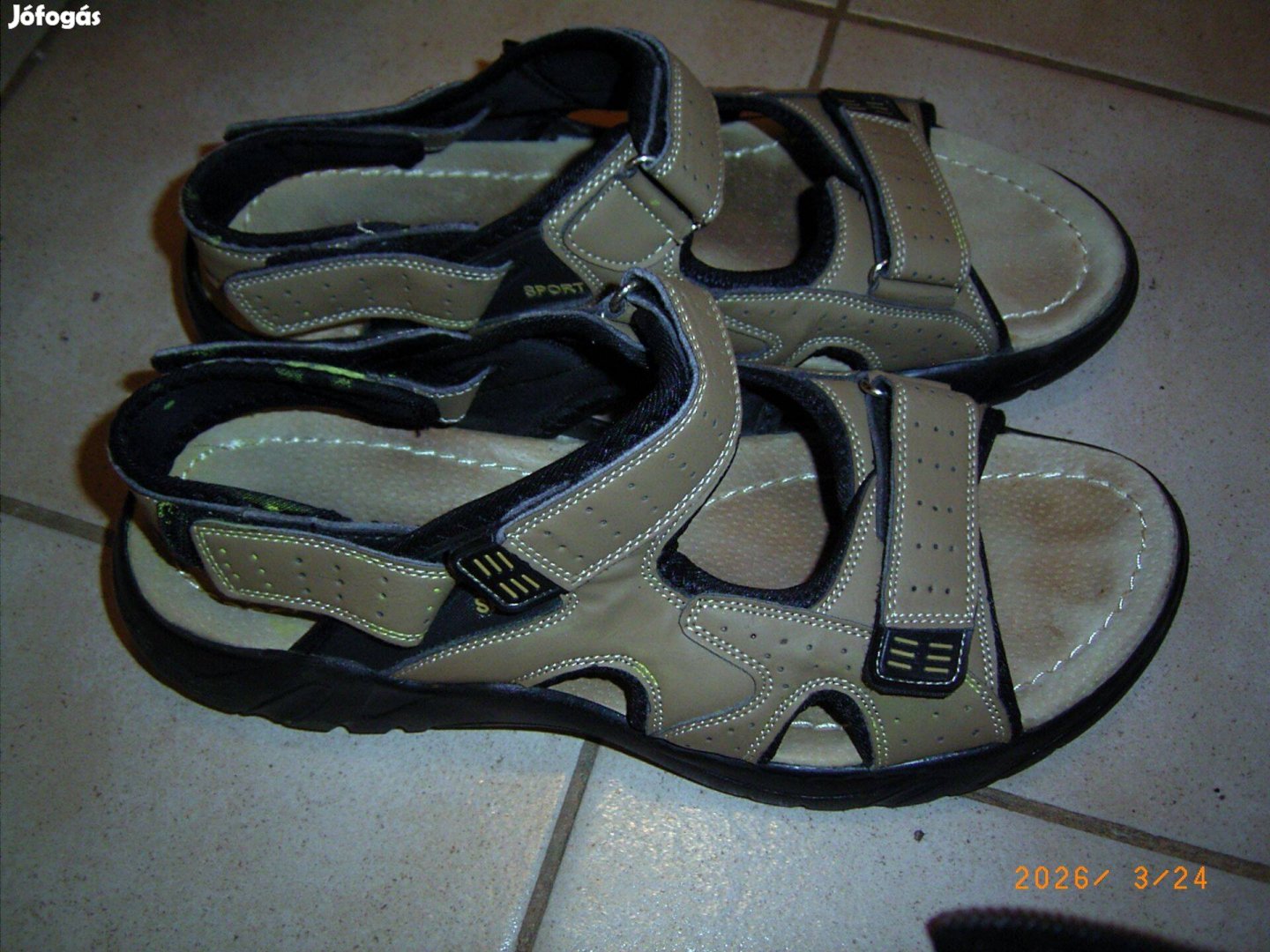 48-as szandál eladó, bőr talpbéléses