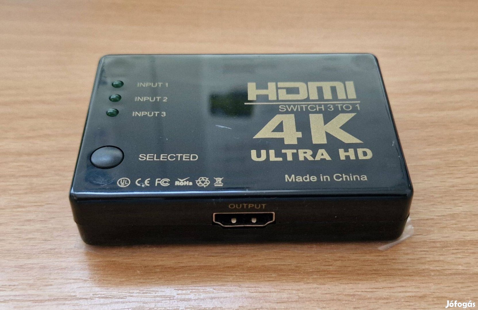 4K HDMI HUB elosztó (3 HDMI be és 1 HDMI kimenet)