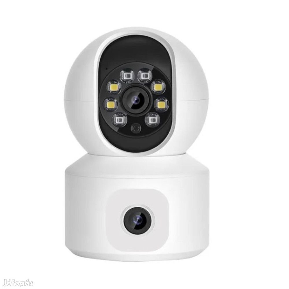4MP dupla lencsés WiFi kamera dupla képernyős babamonitor automatikus