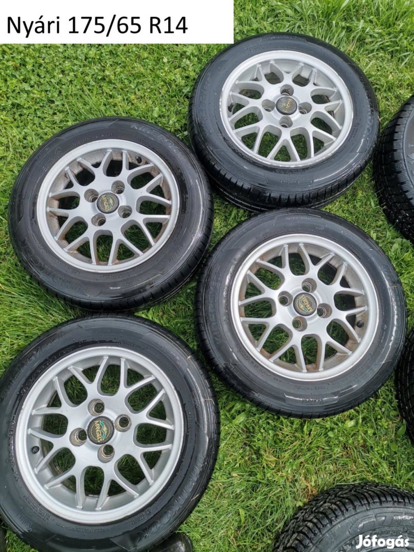 4*100 nyárigumi garnitúra alufelnin eladó