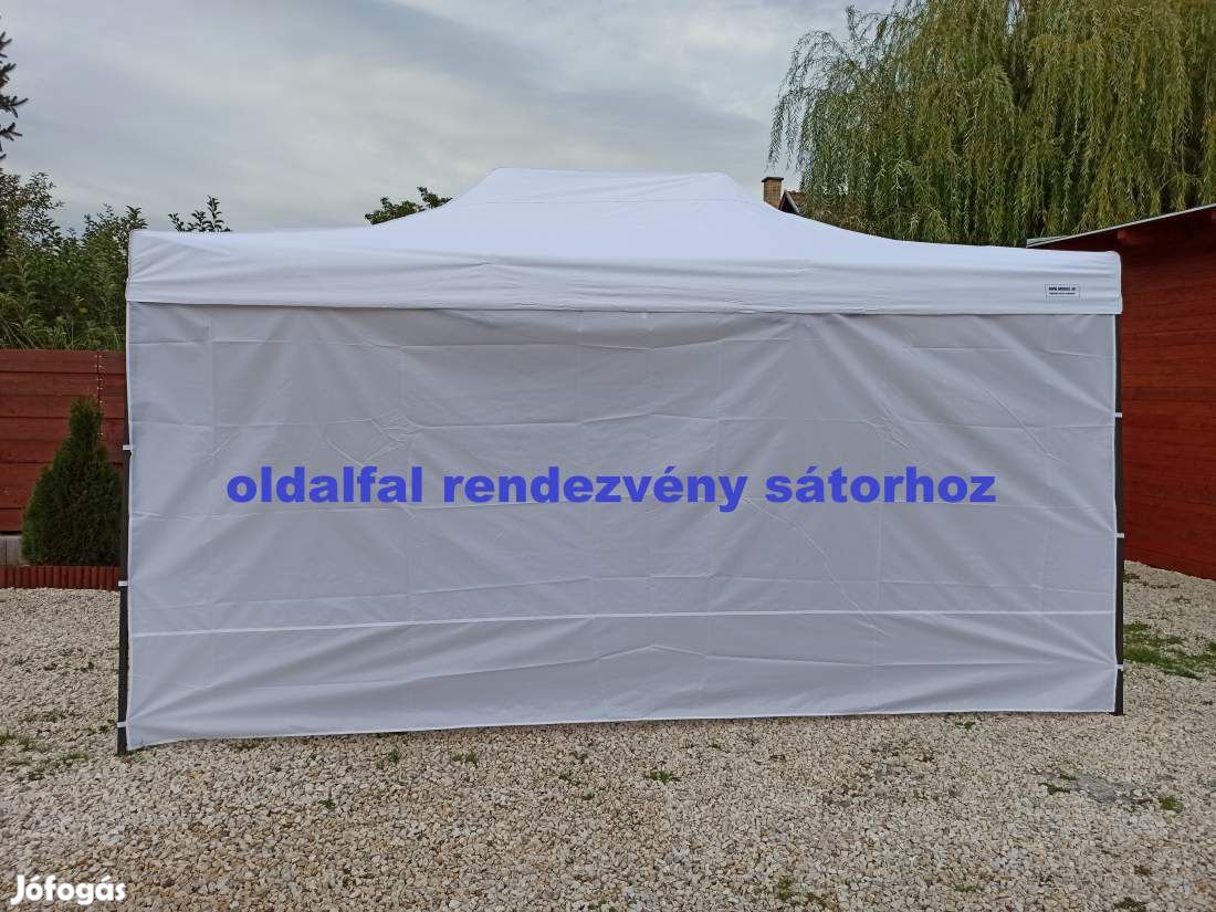 4,5m tépőzáras  oldalfal fehér oldalponyva rendezvény sátorhoz