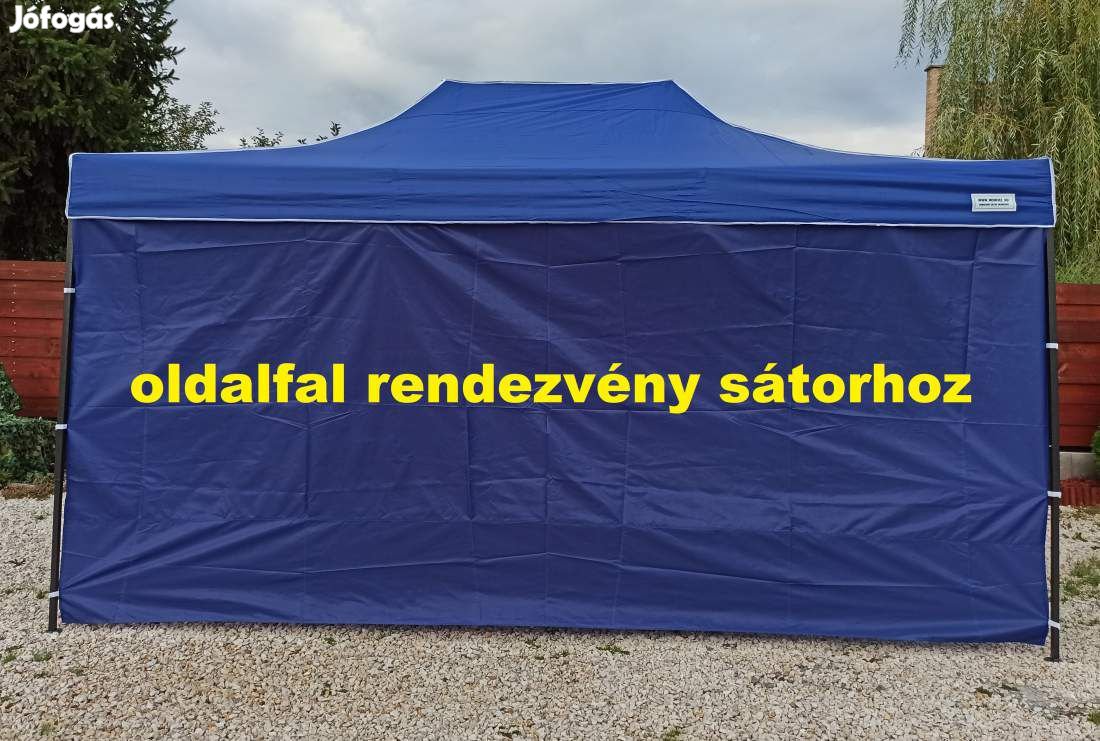 4,5m tépőzáras oldalfal kék oldalponyva rendezvény sátorhoz