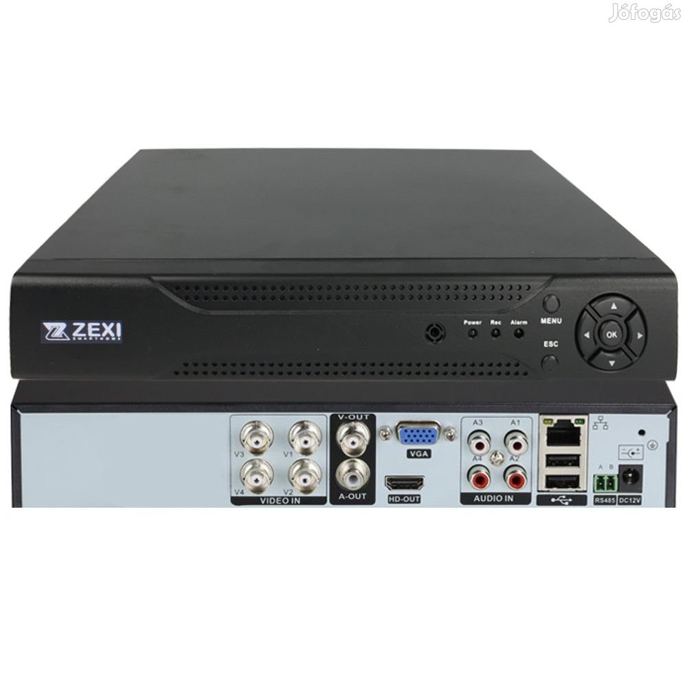 4 CSATORNÁS 5MP-N AHD DVR RÖGZITŐ H.265 TÁVIRÁNYÍTÓVAL