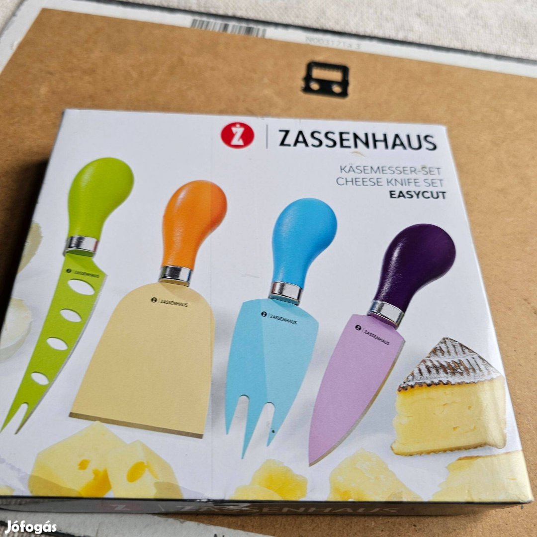 4 DB-OS Evőeszköz Készlet Sajthoz színes Zassenhaus új