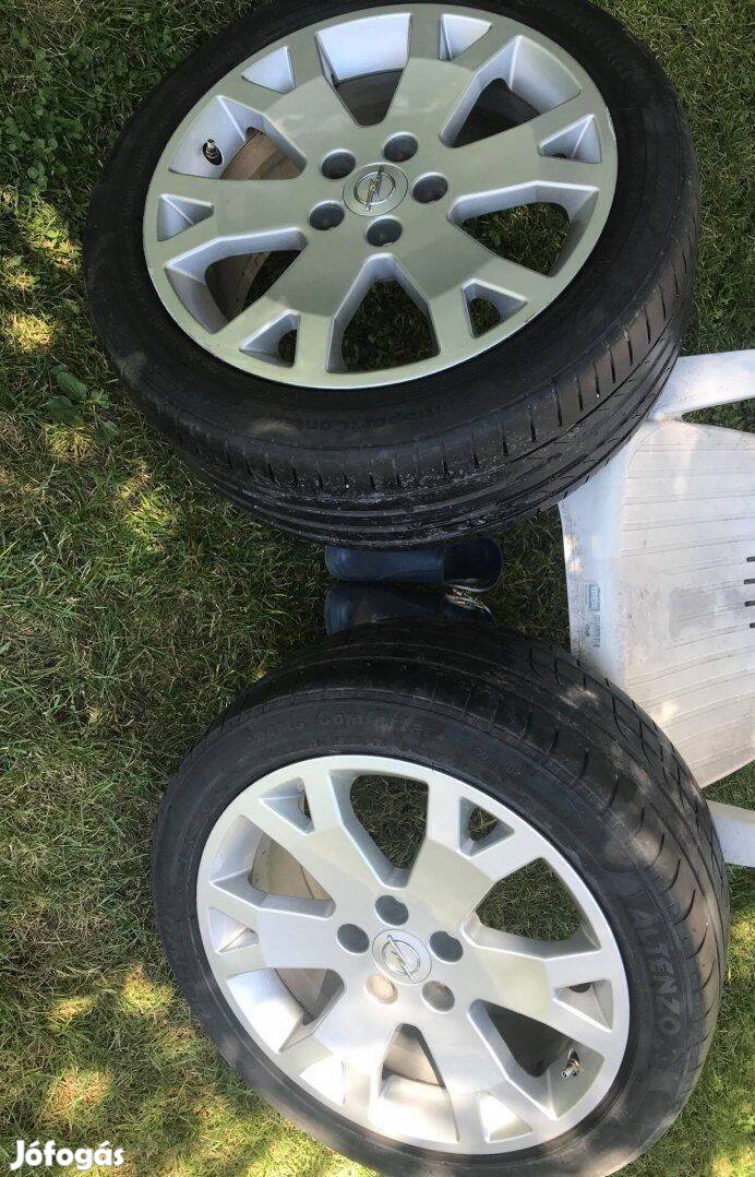 4 DB Opel 17 colos alufelni, 30 %-os gumival