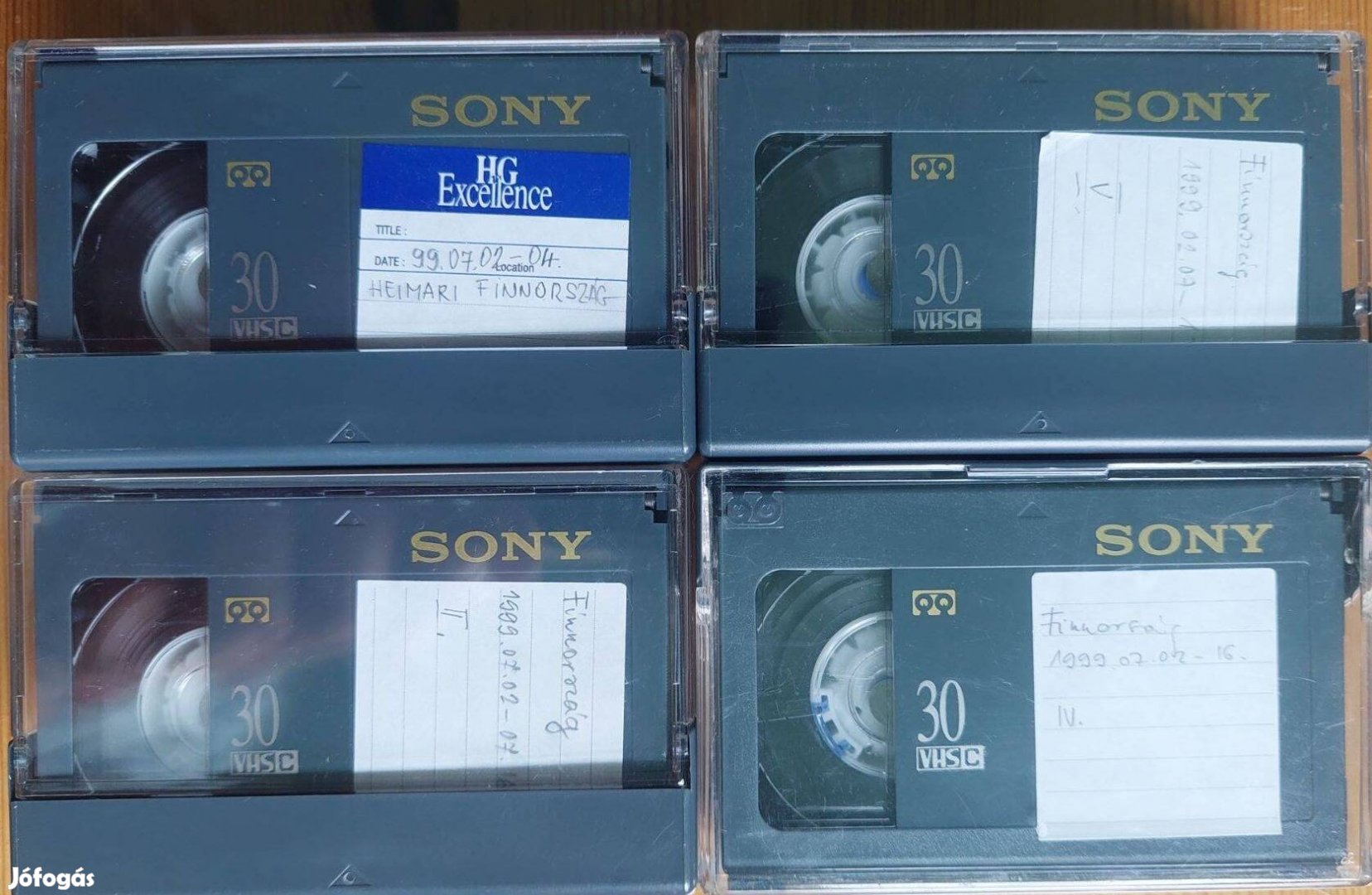 4-DB Sony VHSC VHS C Videokamera Kazetta Sony Videó Kazetta VHS VHSC