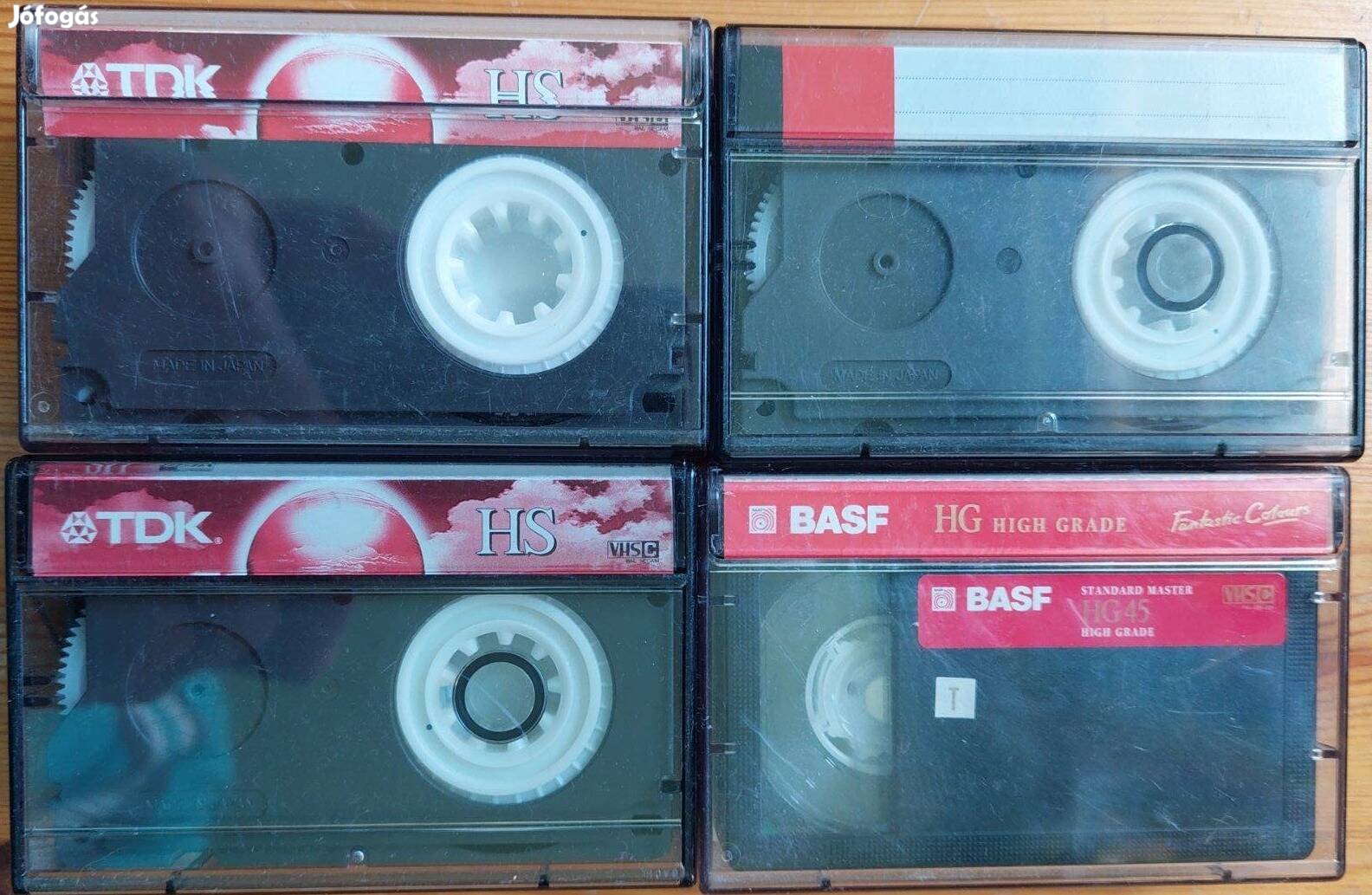 4-DB TDK HS BASF HG VHSC VHS C Videokamera Kazetta Videó Kazetta