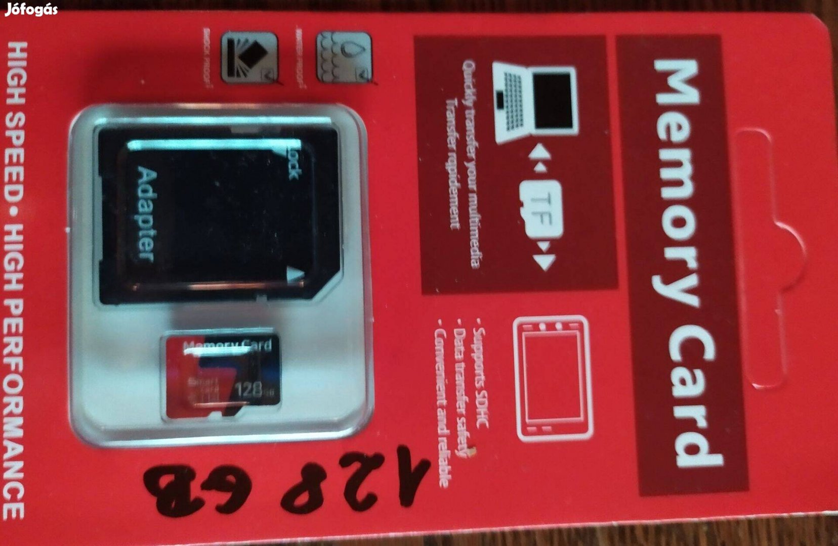 4 GB - 128 GB Micro SD (TF) memóriakártya + SD adapterrel. Új