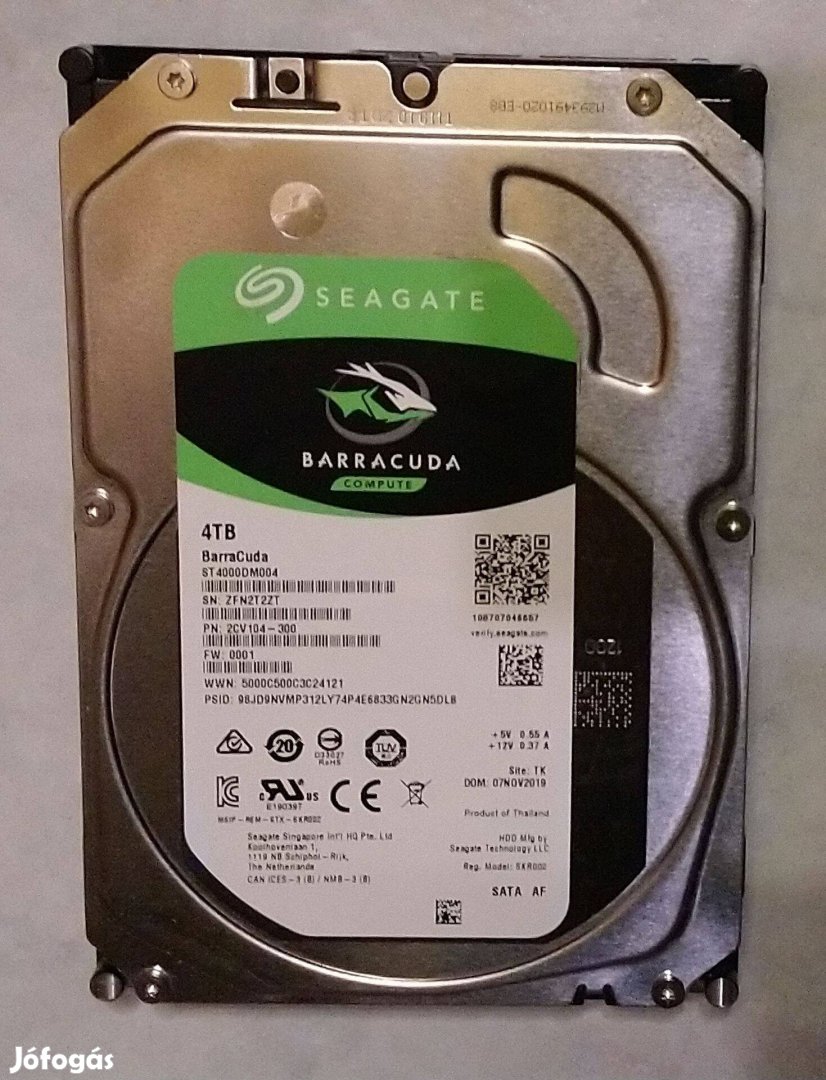 4 TB HDD eladó