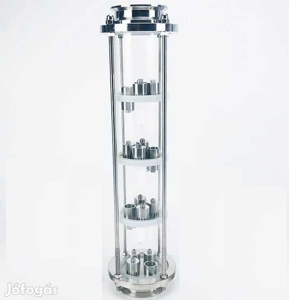 4 Tányéros &Uuml;veg Finomító Oszlop 3"-os SS  (3954)