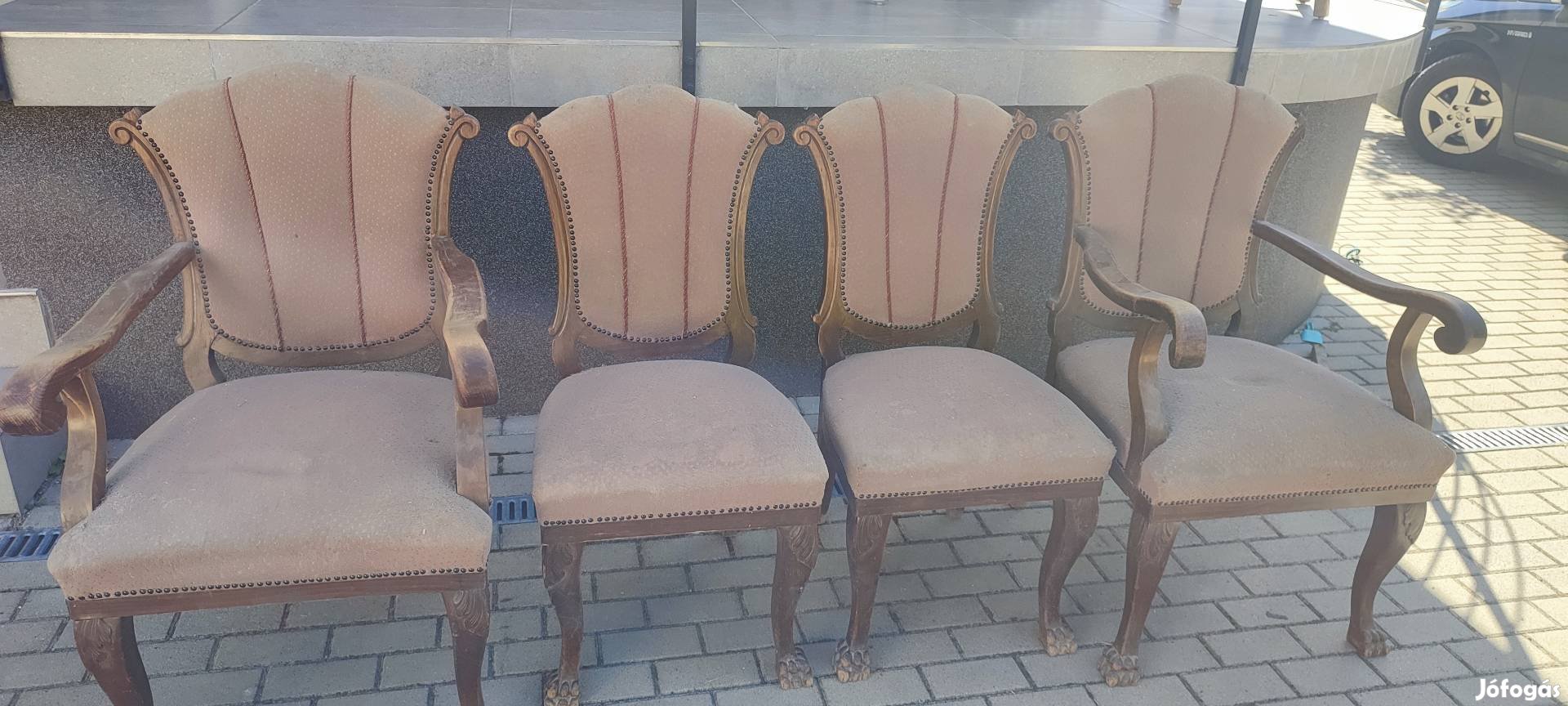 4 antik, felújítandó szék gyűjtőknek