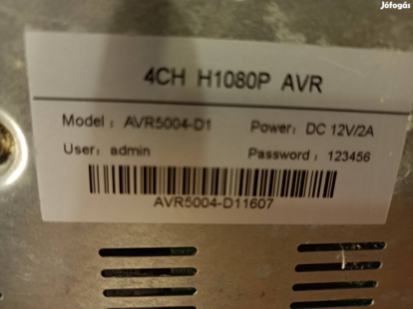 4 csatornás AHD DVR rögzítő,