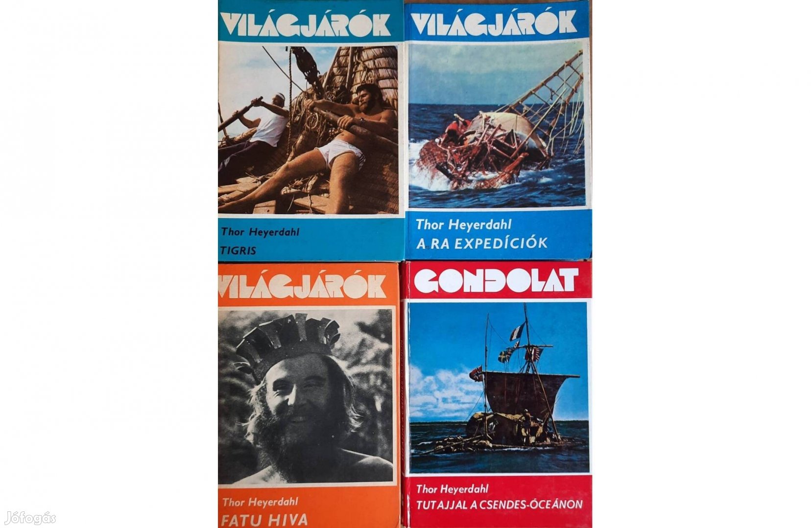 4 darab Thor Heyerdahl könyv eladó