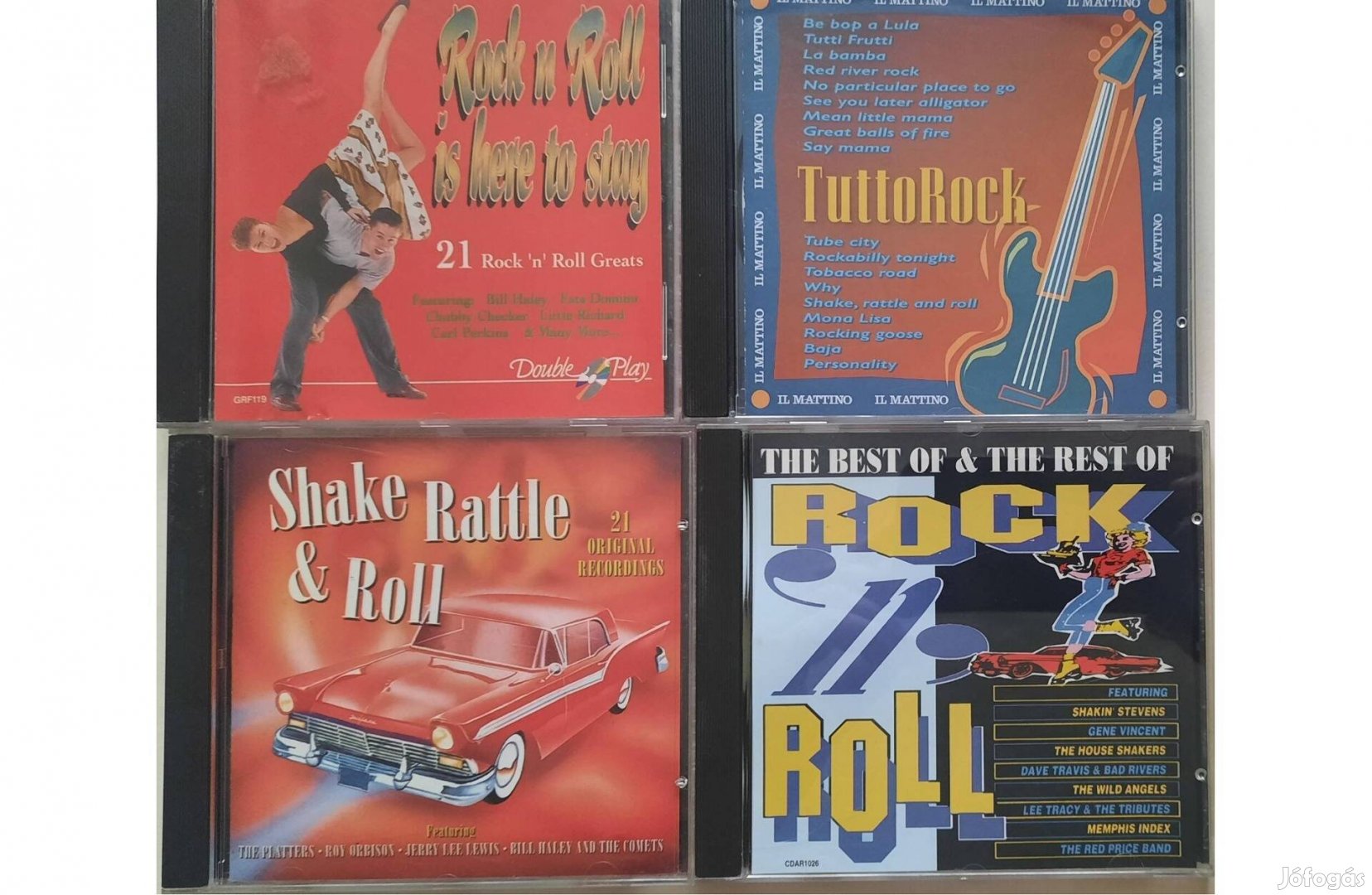 4 darab, rock 'n roll zenéket tartalmazó CD csomag eladó