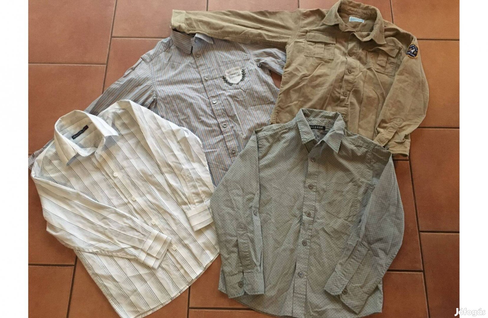 4 db 128-140 hosszú ujjú ing csomagban!