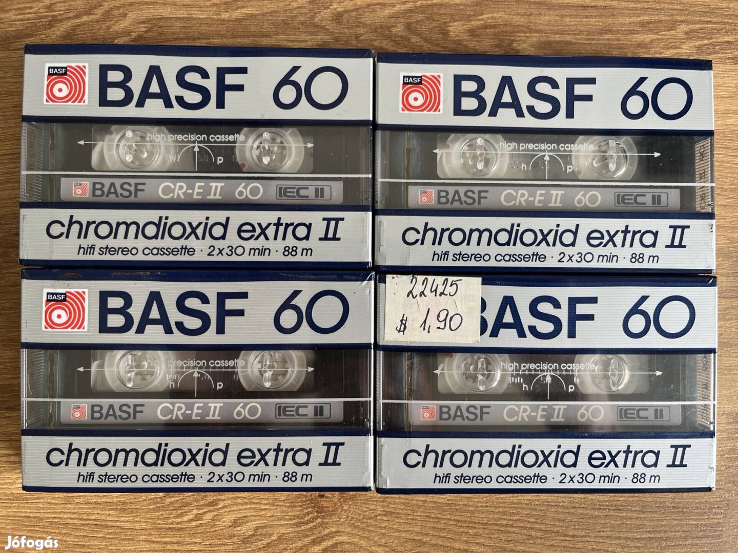 4 db BASF Chromdioxid II kazetta bontatlan csomagolásban