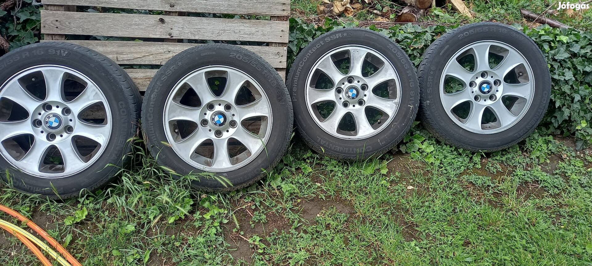 4 db BMW gyári 16 alufelni Continental SSR 20555 R16 gumival