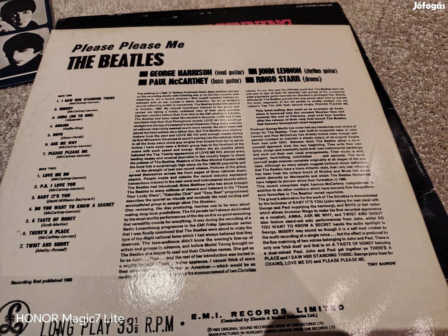 4 db Beatles bakelit lemez