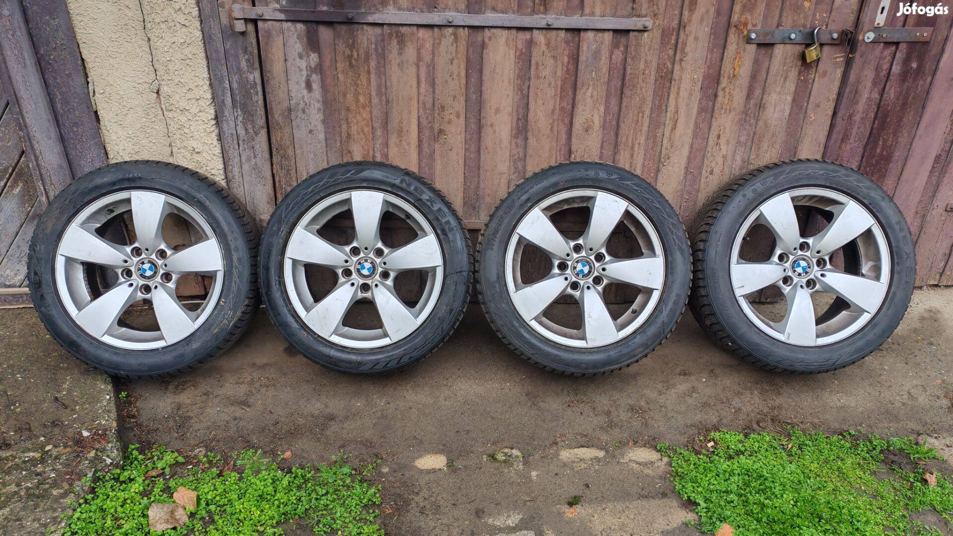 4 db Gyári BMW E60 gyári alufelni téli gumival