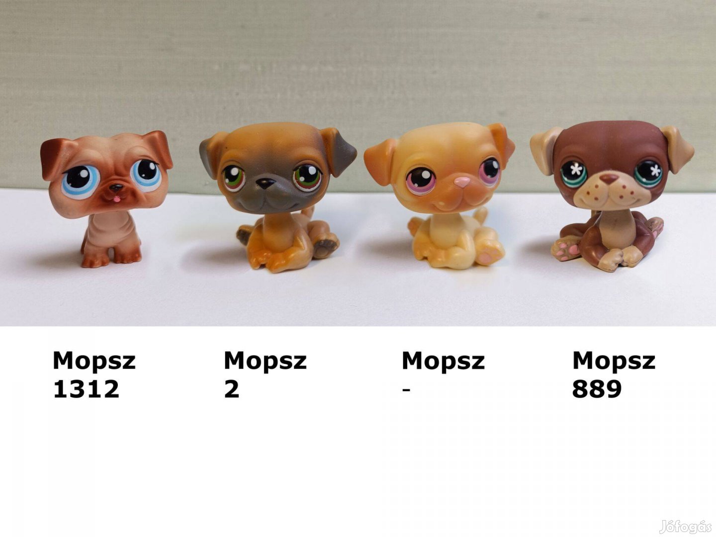 4 db LPS Mopsz kutya figura