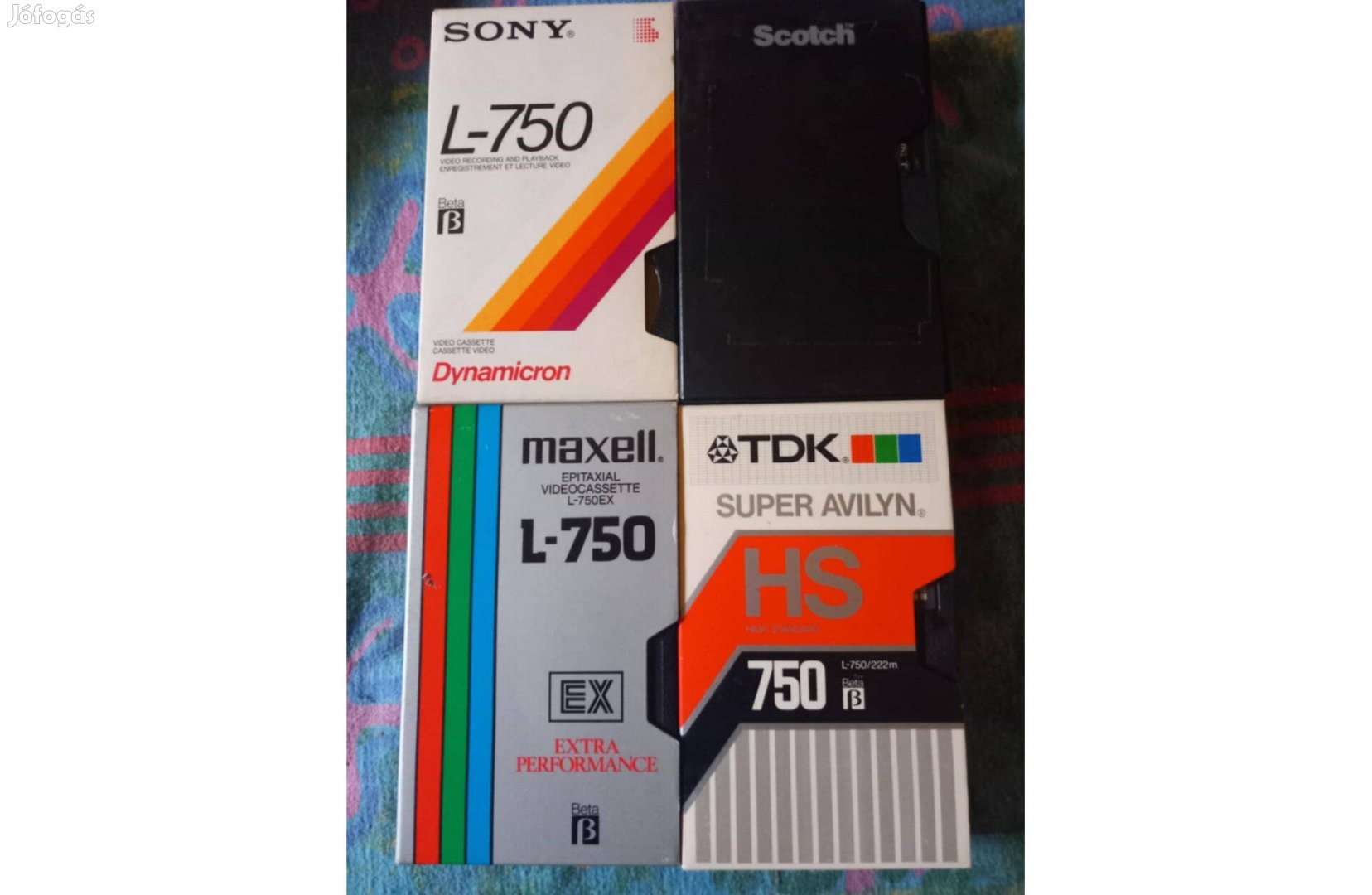 4 db L-750-es Betamax videó kazetták