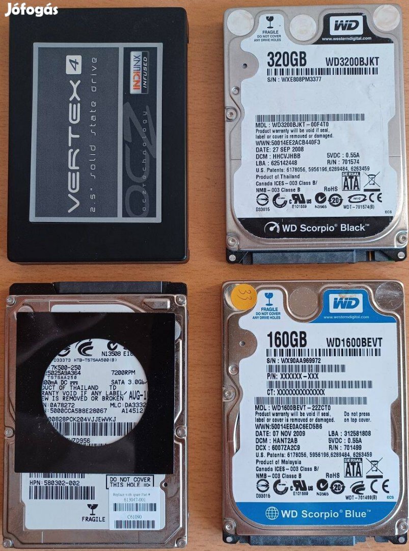 4 db Laptop SSD - HDD