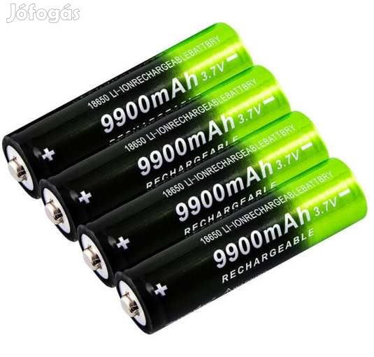 4 db Lithium-ion  akkumulátor 18650 9900mAH 3.7V (4944)